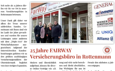 25 Jahre FAIRWAY Versicherungsbüro in Rottenmann
